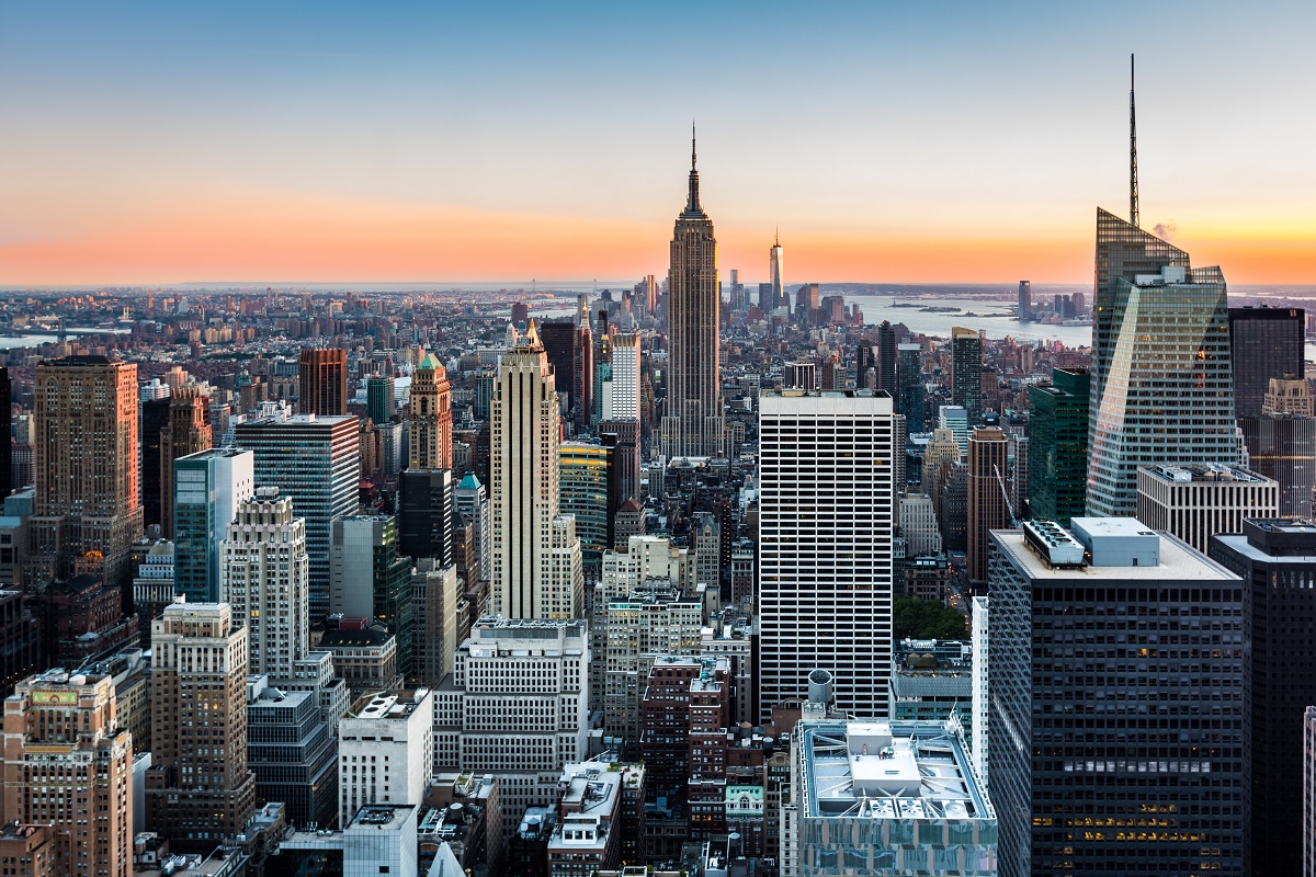 ``New York Skyline at sunset``